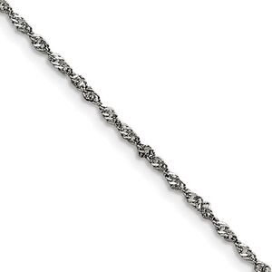 2mm Stainless Steel Singapore Chain Necklace, 20 Inch